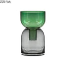 DecorBites™ Glass Vase Hydroponics Flower Pots for Desk Decoration and Floral Arrangement