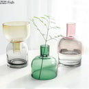 DecorBites™ Glass Vase Hydroponics Flower Pots for Desk Decoration and Floral Arrangement