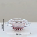 Fluted clear glass vase hydroponics table decor for dining room