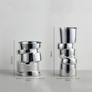 Modern chrome twist shape glass vase living room hydroponic decor