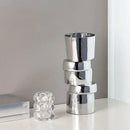 Modern chrome twist shape glass vase living room hydroponic decor