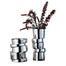 Modern chrome twist shape glass vase living room hydroponic decor