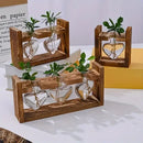 DecorBites™ Glass Vase Terrarium with Wooden Frame