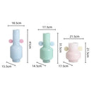 Blue & pink glass vase living room floral accessory