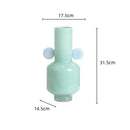 Blue & pink glass vase living room floral accessory