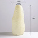 Textured olive beige and amber glass vase living room decor