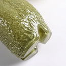 Textured olive beige and amber glass vase living room decor
