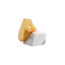 DecorBites™ Glass Vase with Marble Base for Elegant Floral Arrangements & Home Décor