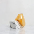 DecorBites™ Glass Vase with Marble Base for Elegant Floral Arrangements & Home Décor