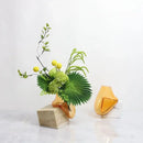 DecorBites™ Glass Vase with Marble Base for Elegant Floral Arrangements & Home Décor