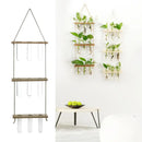 DecorBites™ Glass Wall Hanging Planters with Wooden Holder