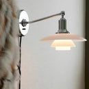 DecorBites™ Glass Wall Lamp Danish Design Chrome Light E27 for Home Decor & Living Room