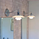 DecorBites™ Glass Wall Lamp Danish Design Chrome Light E27 for Home Decor & Living Room