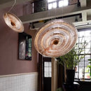 Modern gold ridged glass wall lamp for living room