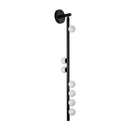 Modern black glass wall lamp living room spherical sconce