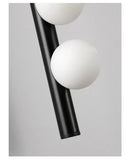 Modern black glass wall lamp living room spherical sconce
