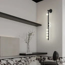 Modern black glass wall lamp living room spherical sconce