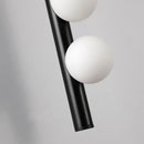 Modern black glass wall lamp living room spherical sconce