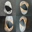 Minimalist marbled glass wall lamp for bedroom led sconce