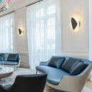 Minimalist marbled glass wall lamp for bedroom led sconce