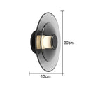 Modern layered glass wall lamp living room warm led light