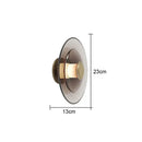 Modern layered glass wall lamp living room warm led light