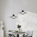 Modern layered glass wall lamp living room warm led light