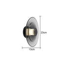 Modern layered glass wall lamp living room warm led light