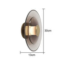Modern layered glass wall lamp living room warm led light