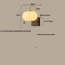 Modern walnut and brass glass wall light fixture bedroom sconce