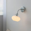 Modern chrome and glass wall light fixture bedroom adjustable sconce