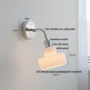 Modern chrome and glass wall light fixture bedroom adjustable sconce