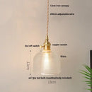 DecorBites™ Glass & Wood LED Pendant Lights for Home Decor & Restaurant Lighting