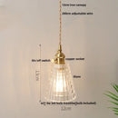 DecorBites™ Glass & Wood LED Pendant Lights for Home Decor & Restaurant Lighting