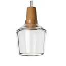 DecorBites™ Glass & Wood Pendant Light: Modern Nordic Hanging Lamp for Bar, Table, Dining - Gray Retro Decor