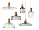 DecorBites™ Glass & Wood Pendant Light: Modern Nordic Hanging Lamp for Bar, Table, Dining - Gray Retro Decor