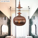 DecorBites™ Globe Glass Ceiling Lamp - Modern 1 Head Hanging Kit for Dining Room - Copper/Chrome/Gold Finish