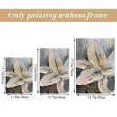 DecorBites™ Gold and White Floral 3D Canvas Wall Art