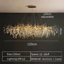 DecorBites™ Gold Crystal LED Chandeliers for Home Lighting