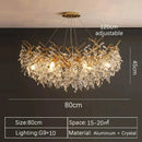 DecorBites™ Gold Crystal LED Chandeliers for Home Lighting
