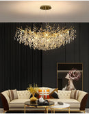 DecorBites™ Gold Crystal LED Chandeliers for Home Lighting