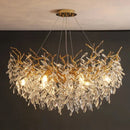 DecorBites™ Gold Crystal LED Chandeliers for Home Lighting