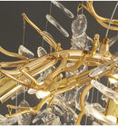 DecorBites™ Gold Crystal LED Chandeliers for Home Lighting