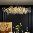 DecorBites™ Gold Crystal LED Chandeliers for Home Lighting