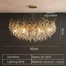 DecorBites™ Gold Crystal LED Chandeliers for Home Lighting