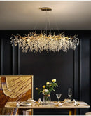 DecorBites™ Gold Crystal LED Chandeliers for Home Lighting