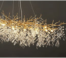 DecorBites™ Gold Crystal LED Chandeliers for Home Lighting
