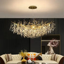 DecorBites™ Gold Crystal LED Chandeliers for Home Lighting