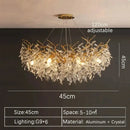 DecorBites™ Gold Crystal LED Chandeliers for Home Lighting