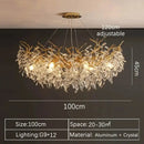 DecorBites™ Gold Crystal LED Chandeliers for Home Lighting